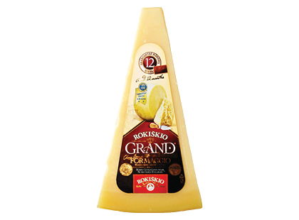 Kietasis ROKIŠKIO sūris GRAND, 37 % rieb. s. m.
