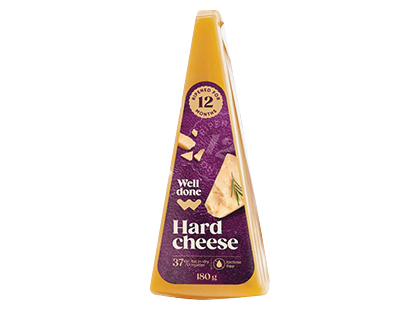 Kietasis sūris WELL DONE*, 37 % rieb. s. m.