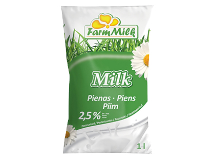 Pasterizuotas pienas FARM MILK