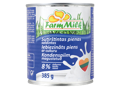 Saldintas sutirštintas pienas FARM MILK