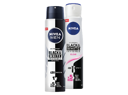 Purškiamasis antiperspirantas NIVEA BLACK & WHITE INVISIBLE*