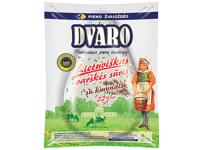 Lietuviškas DVARO varškės sūris su kmynais*