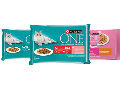 Konservuotas kačių ėdalas PURINA ONE*, 3 rūšių