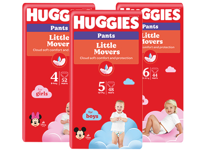 Sauskelnės-kelnaitės HUGGIES PANTS*, 3 rūšių, 4; 5; 6 dydžiai