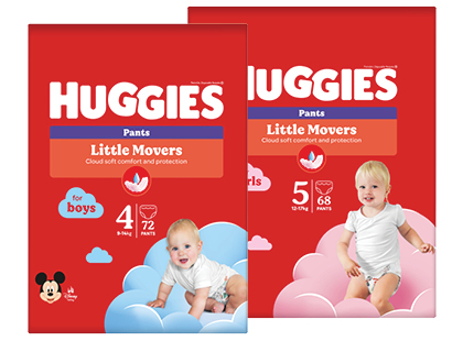 Sauskelnės-kelnaitės HUGGIES PANTS*, 2 rūšių, 4; 5 dydžiai