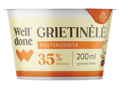 Pasterizuota grietinėlė WELL DONE*