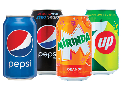 Gazuotas gėrimas PEPSI; PEPSI MAX; MIRINDA; 7UP*