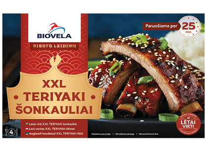 Lėtai virti XXL TERIYAKI kiaulienos šonkauliai BIOVELA*