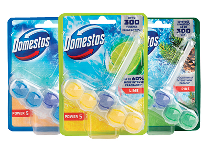 WC valiklis-gaiviklis DOMESTOS POWER 5*