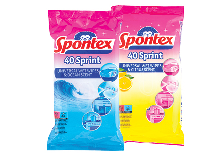 Drėgnosios servetėlės SPONTEX SPRINT*