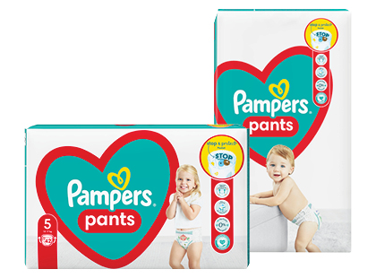 Sauskelnės-kelnaitės PAMPERS PANTS*, 2 rūšių, 5; 4 dydžiai