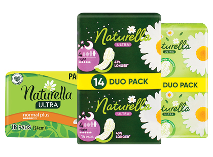 Higieniniai paketai NATURELLA ULTRA*, 3 rūšių