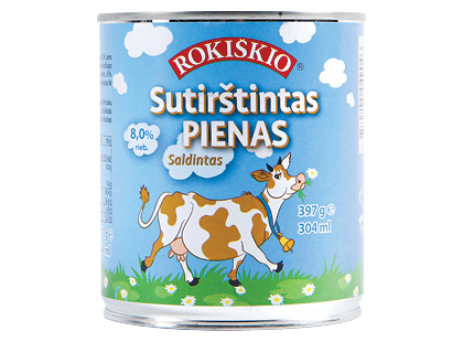 Saldintas sutirštintas ROKIŠKIO pienas*