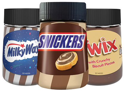 Tepamasis kremas SNICKERS; MILKY WAY; TWIX*