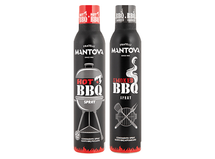 Purškiamasis saulėgrąžų aliejus MANTOVA HOT BBQ; SMOKED BBQ*