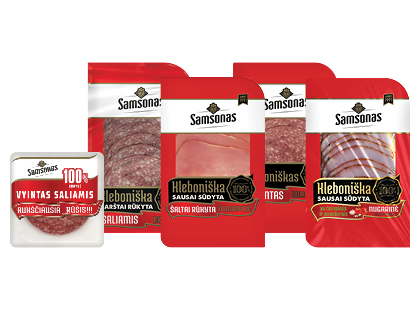 Pjaustytiems rūkytiems ir vytintiems SAMSONO mėsos gaminiams*