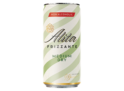 Nealkoholinis putojantis pusiau sausas baltas vynas ALITA FRIZZANTE*