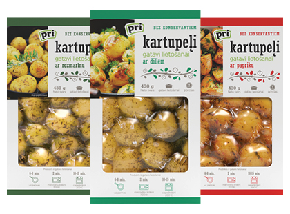 Virtos bulvės su krapais; rozmarinais; paprikomis*