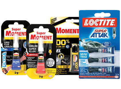 Klijams, lipnioms juostoms MOMENT ir LOCTITE*
