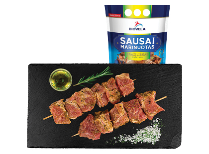 BIOVELOS kiaulienos sprandinės šašlykas braziliškame marinate*