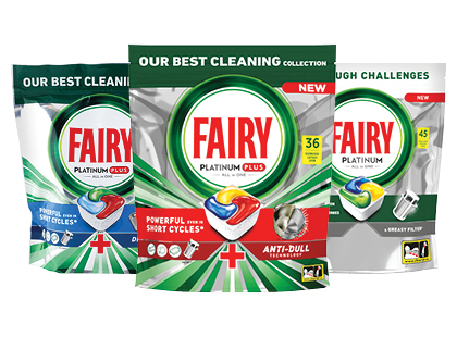 Indaplovių kapsulės FAIRY PLATINUM*, 3 rūšių
