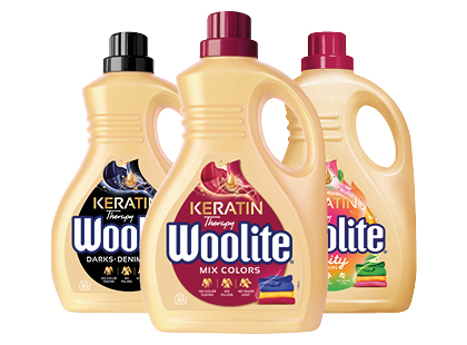 Skystasis skalbiklis WOOLITE KERATIN*, 3 rūšių