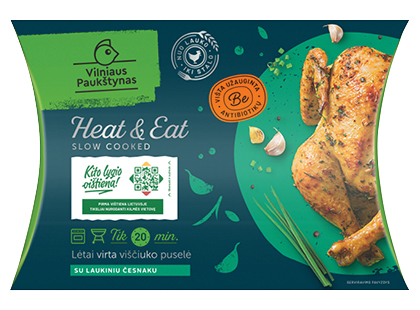 VILNIAUS PAUKŠTYNO lėtai virta viščiuko puselė HEAT & EAT*