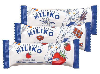 Glaistytas desertas MILIKO*, 3 rūšių