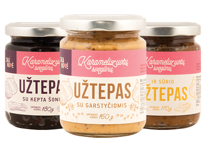 Karamelizuotų svogūnų užtepas SKANOVĖ*