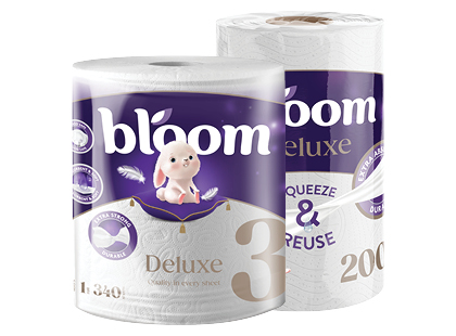Popieriniai rankšluosčiai BLOOM DELUXE*, 2 rūšių, 3 sluoksnių