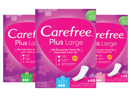 Higieniniai įklotai CAREFREE*, 3 rūšių