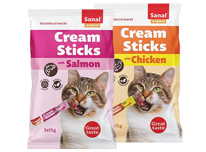 Kačių skanėstai SANAL CREAM STICKS*