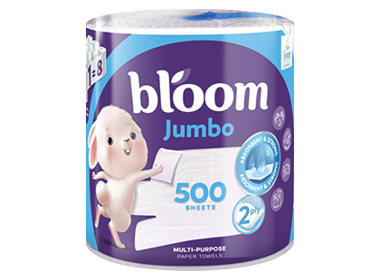 Popieriniai rankšluosčiai BLOOM JUMBO, 2 sluoksnių
