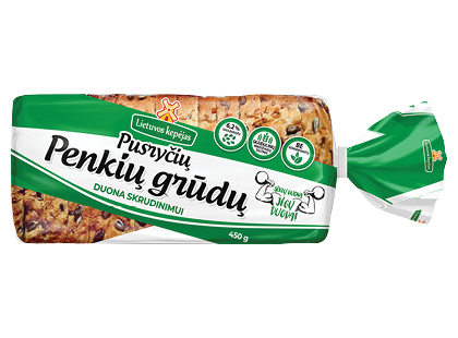 PUSRYČIŲ raikyta penkių grūdų duona skrudinimui*