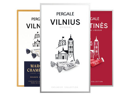 Saldainiai PERGALĖ VILNIUS; VILNIUS MARC DE CHAMPAGNE; SOSTINĖS*