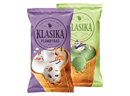 Plombyras; valgomieji ledai puodelyje KLASIKA*, 6 rūšių