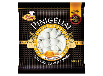 Šaldyti koldūnai PINIGĖLIAI su mėsos įdaru*