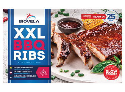 Lėtai virti mar. kiaulienos šonkauliai su barbekiu padažu BIOVELA*