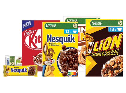 Sausiems pusryčiams ir javainių batonėliams NESTLÉ*