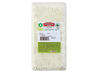 Liesa ŽEMAITIJOS varškė*, 0,5 % rieb.