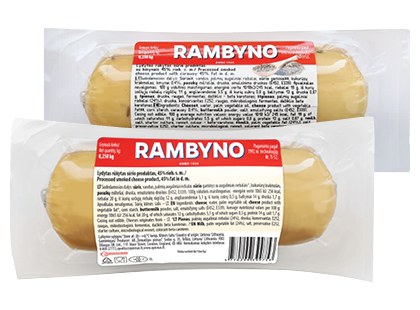 Lydytas rūkytas RAMBYNO sūrio gaminys*, 2 rūšių