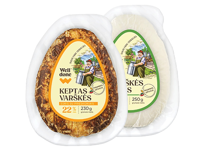 Varškės sūris WELL DONE*, 2 rūšių, 22 % rieb. s. m.