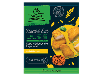 Šaldyti vištienos filė kepsneliai VILNIAUS PAUKŠTYNAS HEAT & EAT*