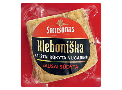 Karštai rūkyta sausai sūdyta SAMSONO KLEBONIŠKA nugarinė*, a. r.