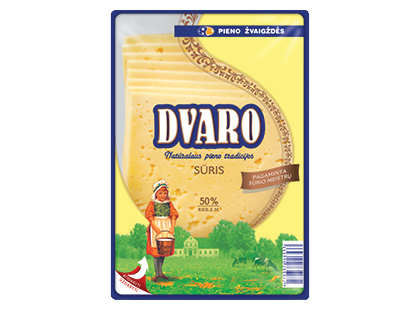 Puskietis fermentinis DVARO sūris riekelėmis*