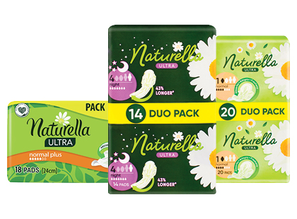 Higieniniai paketai NATURELLA*, 3 rūšių