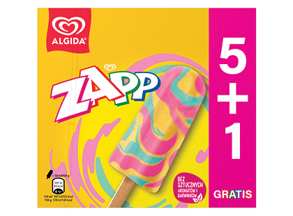 Valgomieji ledai ant pagaliuko ALGIDA ZAPP*