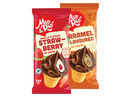 Valgomieji ledai vafliniame puodelyje MIO & RIO*