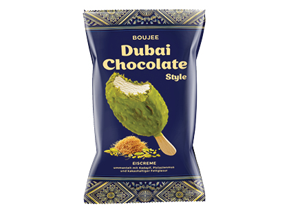 Valgomieji šokoladiniai ledai ant pagaliuko BOUJEE DUBAI*