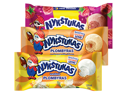 Plombyras; šerbetas vafliniame puodelyje NYKŠTUKAS*